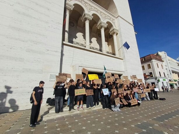 Doar câțiva elevi au răspuns prezent protestului de la Timișoara (foto/video) 1 Doar câțiva elevi au răspuns prezent protestului de la Timișoara