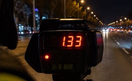 Şofer în vârstă de 18 ani, prins de radar circulând prin Arad cu 133 km/h