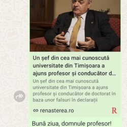 Ministerul Educației redeschide cazul falsului în declarații comis de un profesor universitar din Timișoara și mușamalizat de un complice din CNATDCU