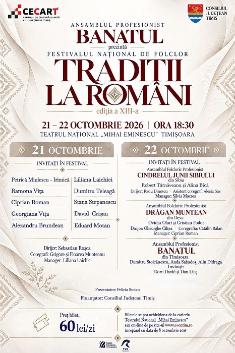 Regal folcloric la Timişoara: Festivalul național ”Tradiții la Români” 2 Regal folcloric la Timişoara: Festivalul național ”Tradiții la Români”