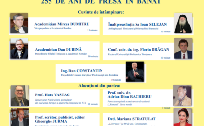 Moment festiv pentru presa din Banat