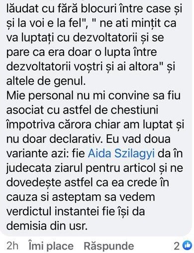 Membrii simpli din USR Timiș solicită demisia consilierei locale Aida Szilagyi, în timp ce șefii partidului tac mâlc