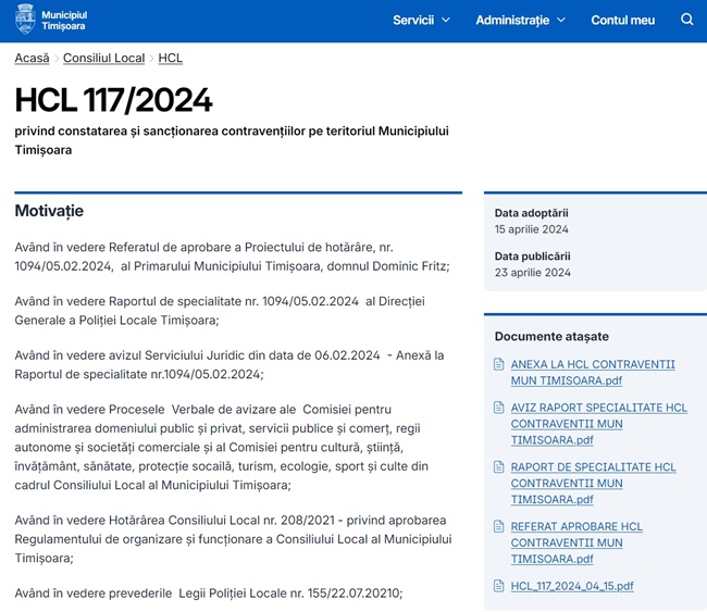 Primăria și Poliția Locală amendează ilegal timișorenii pe o HCL suspendată