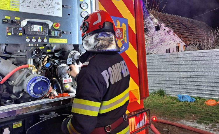 Incendiu puternic în Timișoara