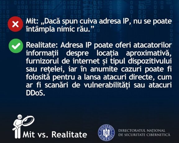 DNSC: De ce nu e sigur să-ți faci publică adresa IP 1 DNSC: De ce nu e sigur să-ți faci publică adresa IP