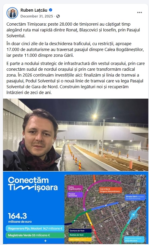 Viceprimarul Lațcău fabulează de îngheață cifrele pe Bega