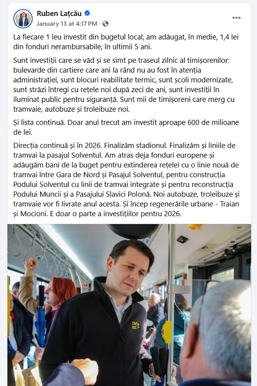 Viceprimarul Lațcău fabulează de îngheață cifrele pe Bega