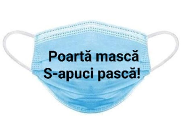 ”Poartă mască s-apuci pască” – mesaj controversat al campaniei oficiale de vaccinare din România