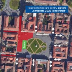 Pregătiri pentru sărbătorirea evenimentului de închidere a Capitalei Europene a Culturii: restricții, rezervarea unor locuri de parcare și ridicarea teraselor din zona Cetate
