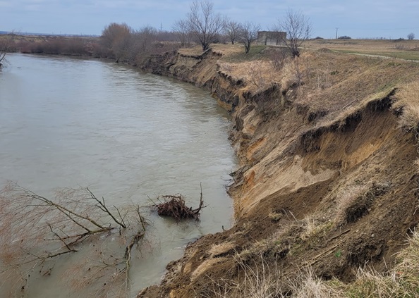 Intervenție pe râul Timiș, pentru a opri eroziunea de mal
