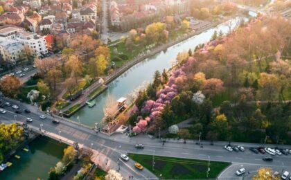Administrația USR a Timișoarei are ambiții mari cu un buget de orășel de provincie pentru 2025 1 Timisoara. Canalul Bega vedere de sus