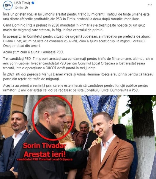USR Timiș practică kompromatul cel mai josnic și transformă un preot în traficant de persoane 2 USR Timiș practică kompromatul cel mai josnic și transformă un preot în traficant de persoane