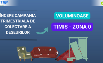 Colectarea gratuită a deșeurilor voluminoase în zona 0 Ghizela – o campanie trimestrială organizată de RETIM și ADID Timiș