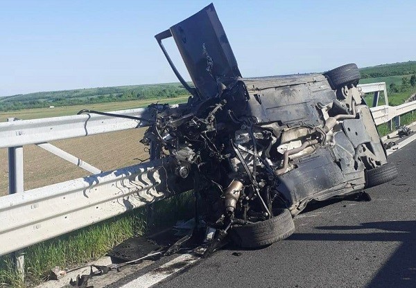 Accident teribil pe autostradă, în județul Timiș (foto)