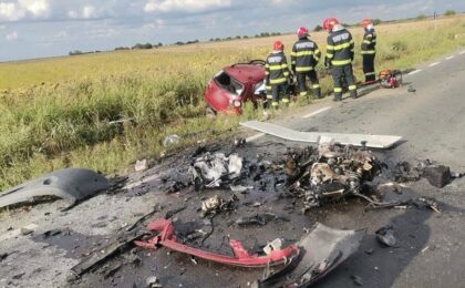 Tragedie în vestul țării, 2 persoane și-au pierdut viața în urma unui grav accident rutier