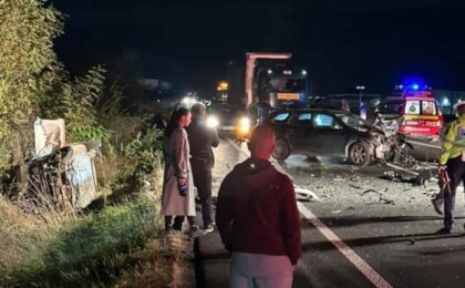 Accident grav pe Centura Timișoarei, o șoferiță în vârstă de 58 de ani a pătruns pe contrasens