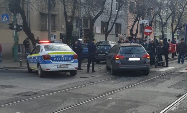 Accident violent la Timișoara (video)