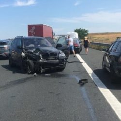 Accident mortal în apropiere de Timișoara, pe autostradă. Trafic blocat! A intervenit elicopterul SMURD. Foto