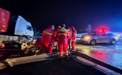 Accident groaznic pe autostrada A1