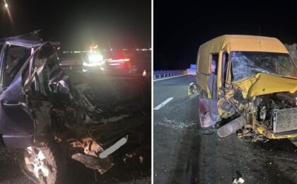 Trei răniți într-un accident produs pe autostrada A1