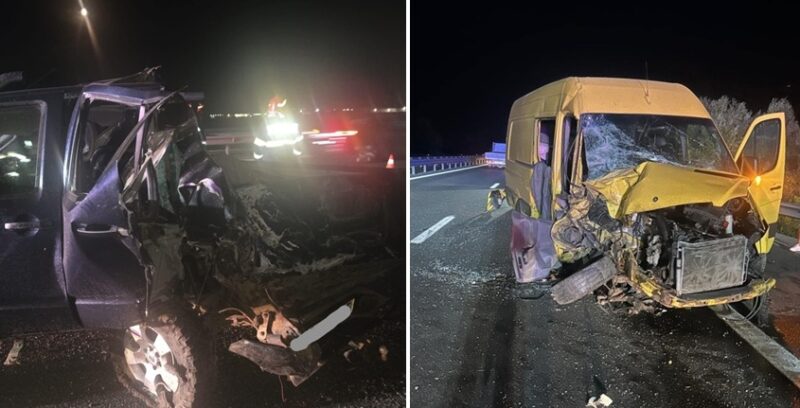 Trei răniți într-un accident produs pe autostrada A1