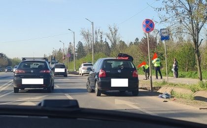 Biciclist spulberat de o mașină, între Timișoara și Giroc