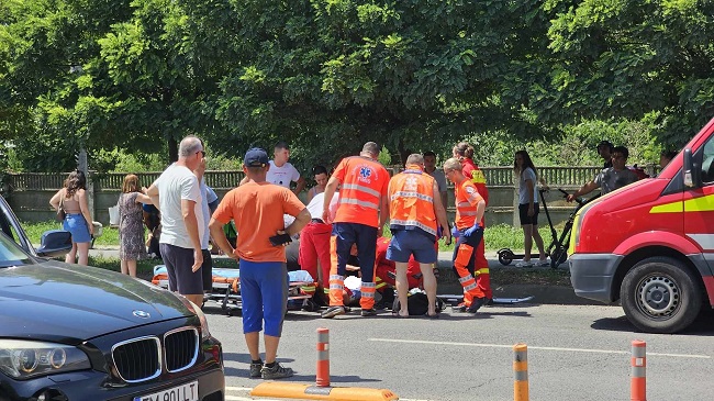 Bărbat accidentat grav de o maşină, între Timişoara şi Giroc