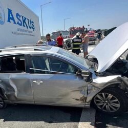 Accident grav pe autostrada A1, la Margina. Au fost implicate 1 autotren și 4 autoturisme, cu 11 persoane. Foto