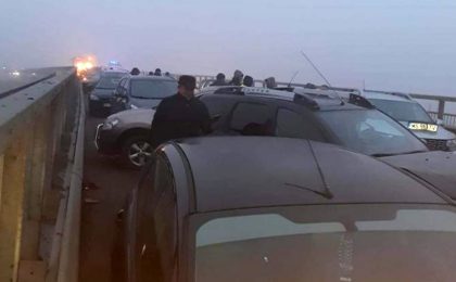 Carambol cu 21 de mașini, pe un drum naţional din România