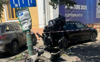 Accident grav în zona centrală a Timișoarei. Foto