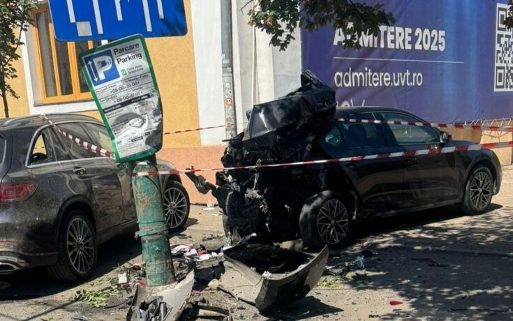 Accident grav în zona centrală a Timișoarei. Foto 1 Accident grav în zona centrală a Timișoarei. Foto