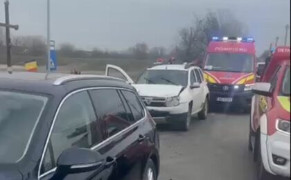 Accident cu două victime în Sânmihaiu Român (video)