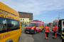 Microbuz școlar cu 11 elevi și 2 profesori, din județul Hunedoara, implicat într-un accident rutier