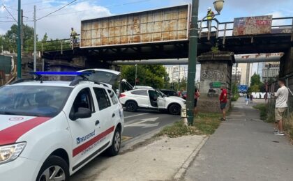 Accident grav în zona centrală a Timişoarei. Foto