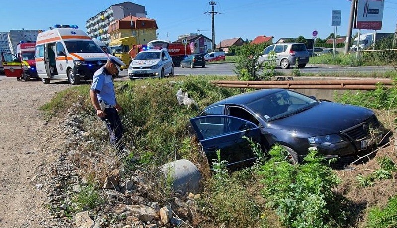 Accident grav la ieşirea din Timişoara. Foto