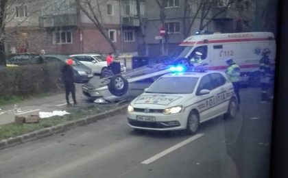 Accident grav în Timișoara, trafic dat peste cap