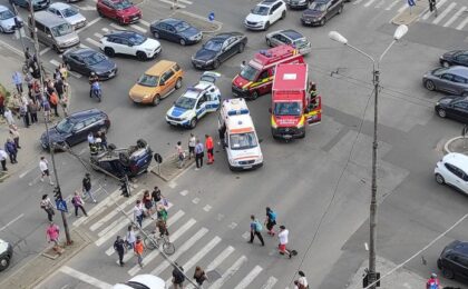 Accident grav pe strada Gheorghe Lazăr din Timișoara