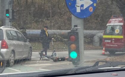 Trotinetist izbit violent de o maşină la Timişoara