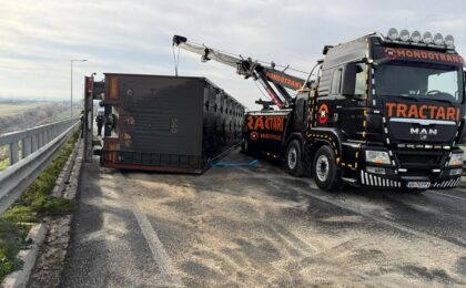 Centura Timişoarei, închisă până în jurul orei 14, în zona Rudicica