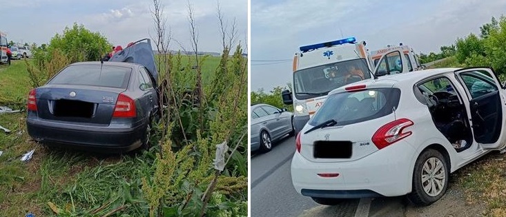 Accident violent pe un drum din vestul țării