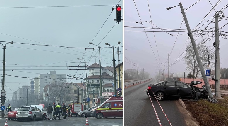 Accidente în Timișoara și județ, în prima zi din an