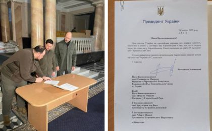 Zelenski a semnat cererea de aderare la UE, chiar în timpul negocierilor de pace