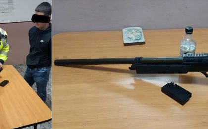 Halal distracţie... Timişorean depistat trăgând cu o armă tip airsoft în peturi, în parcarea Stadionului "Dan Păltinișanu"