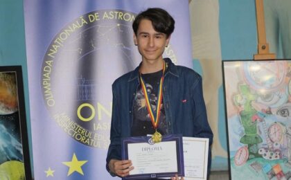 Locul I și medalie de aur la Olimpiada Națională de Astronomie și Astrofizică, pentru Alexandru Kelemen de la Liceul Teoretic ”G. Moisil” din Timișoara