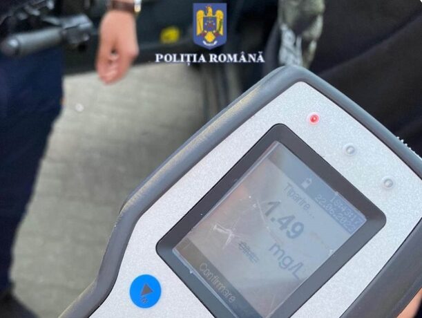 Beat criţă, la volan. Şofer depistat cu o alcoolemie de 1,49 mg/l