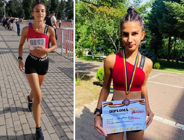 Ce performanță! Alessia Pop, o fată de 15 ani din Giroc, este vicecampioană națională la 3000 de metri marș!