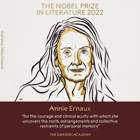Premiul Nobel pentru Literatură 2022 a fost decernat scriitoarei franceze Annie Ernaux