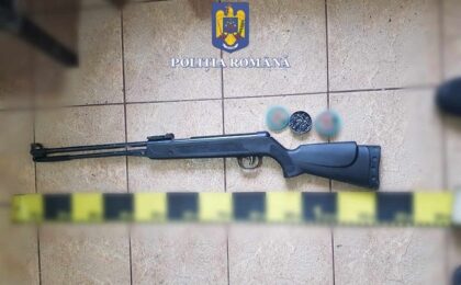 Armă deținută fără drept, confiscată de polițiștii timișeni