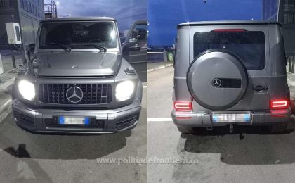 Autoturism de lux căutat de autoritățile din Italia, descoperit la PTF Moravița