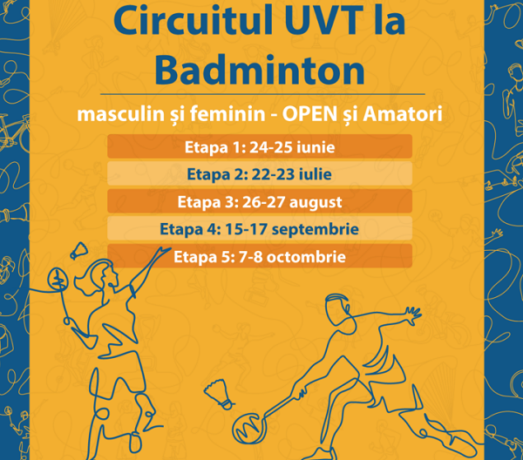Badminton. Circuitul UVT, cu cinci etape în 2023